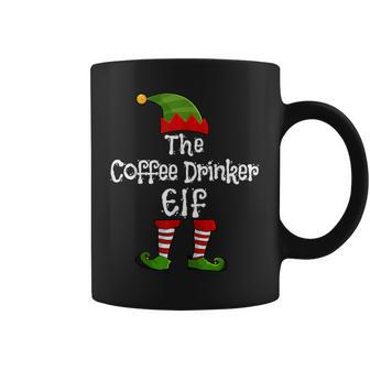 The Coffee Drinker Elf Matching Family Group Christmas Party Coffee Mug - Seseable