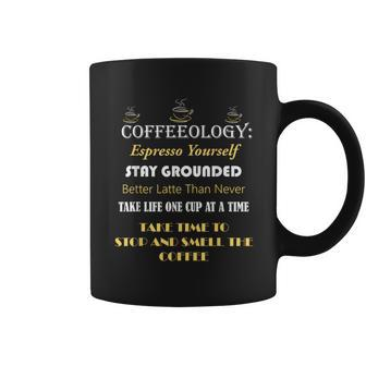 Coffeeology Coffee Quotes Coffee Mug | Mazezy