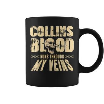 Collins Blood Runs Through My Veins Customized Coffee Mug - Seseable