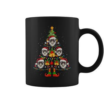 Colobus Monkey Santa Hat Christmas Tree Light Xmas Pajama Coffee Mug | Mazezy