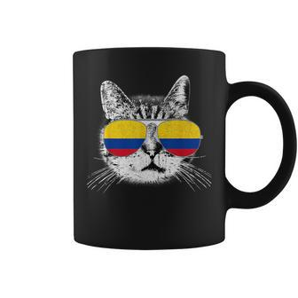 Colombia Flag Colombian Pride Cat Men Women Kids Gift Coffee Mug | Mazezy