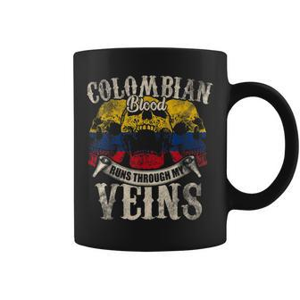 Colombian Blood Runs Through My Veins Coffee Mug - Seseable