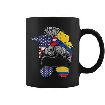 Colombian Girl Usa Heritage American Colombia Flag Coffee Mug | Mazezy