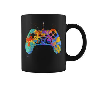 Colorful Gamer Graphic Gaming Controller Graphic Coffee Mug - Monsterry CA