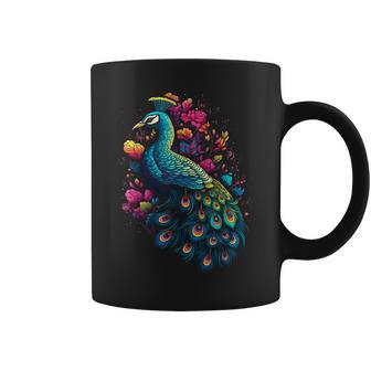 Colorful Peacock For Peacock Lovers Womens Girls Men Boys Coffee Mug | Mazezy