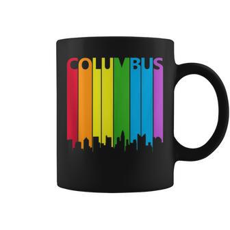 Columbus Skyline Lgbt Pride Coffee Mug | Mazezy