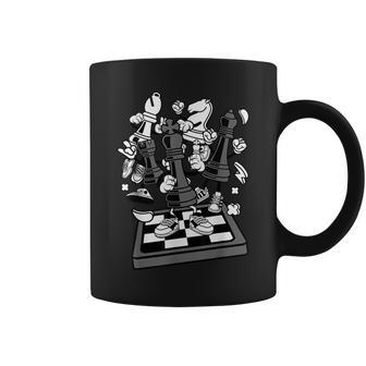 Comic Figur Chess Player Chess Board Coffee Mug | Mazezy