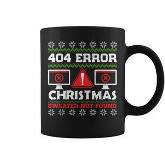 Computer Error 404 Ugly Christmas Sweaters Not's Found Coffee Mug | Mazezy
