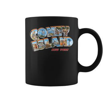 Coney Island New York City Ny Retro Vintage Souvenir T Coffee Mug | Mazezy