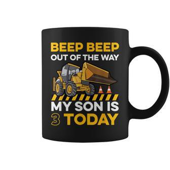 Construction Quote For A Dad Of A 3 Year Old Birthday Boy Coffee Mug | Mazezy