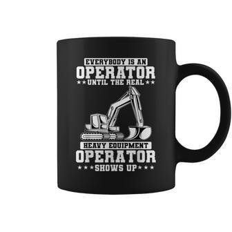 Construction Worker Excavator Heavy Equipment Operator Construction Funny Gifts Coffee Mug | Mazezy DE