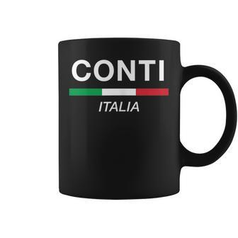 Conti Italian Name Italy Flag Italia Family Surname Coffee Mug | Mazezy
