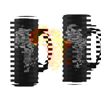 Cool Africa Map Kente Cloth Gift For Men Women African Lover Coffee Mug - Seseable