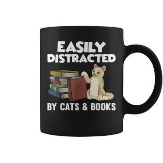 Cool Book Reader For Men Women Book Lover Bookworm Cat Book Coffee Mug | Mazezy