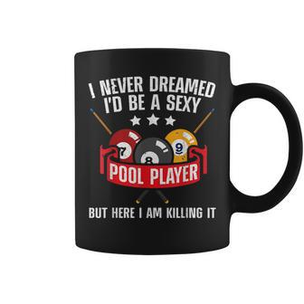 Cool Pool Player Design For Men Women Pool Billiards Player Coffee Mug | Mazezy