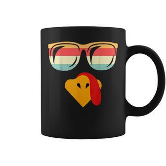 Cool Turkey Face With Sunglasses Thanksgiving For Boys Coffee Mug | Mazezy
