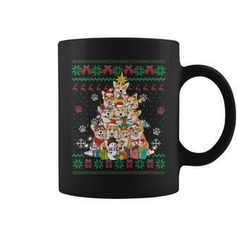 Corgi Christmas Tree Fairy Lights Santa Dog Lover Ugly Sweat Coffee Mug | Mazezy
