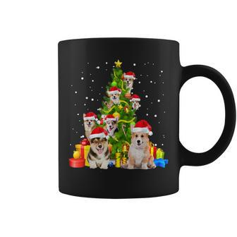 Corgi Christmas Tree X-Mas Santa Hat Dog Lover Coffee Mug | Mazezy