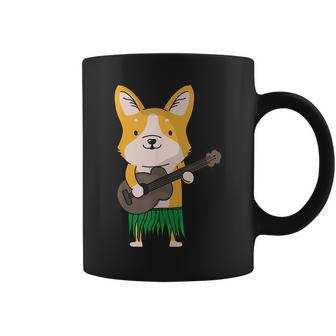 Corgi Dog Ukulele Luau Cute Funny Hawaii Gift Coffee Mug | Mazezy