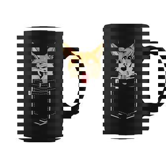 Corgi In Pocket - Pembroke Welsh Corgi Gifts Coffee Mug | Mazezy