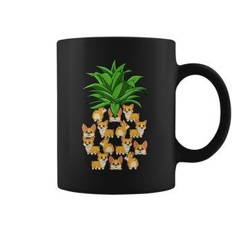 Corgi Pineapple Tropical Corgi Lovers Beach Hawaiian Corgi Coffee Mug | Mazezy