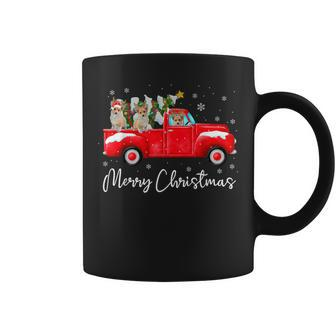 Corgi Red Truck Christmas Santa Hat Xmas Dog Lover Coffee Mug | Mazezy