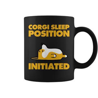 Corgi Sleep Position Initiated T Coffee Mug | Mazezy