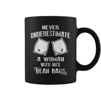 Cornhole Never Underestimate A Woman With Bean Bag Coffee Mug - Thegiftio UK