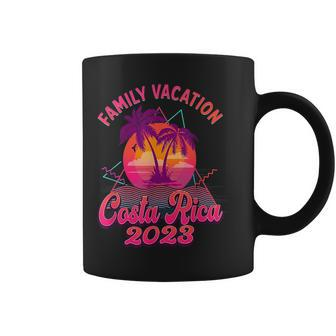 Costa Rica Family Vacation 2023 Beach Retro 80S Matching Coffee Mug - Seseable