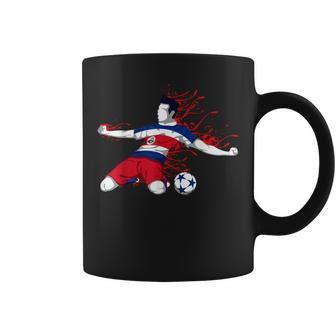 Costa Rica Soccer Costa Rican National Flag Football Lovers Coffee Mug | Mazezy AU