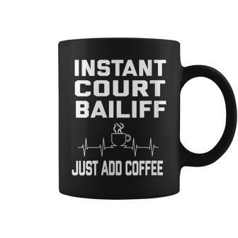 Court Bailiff Coffee Lover Coffee Humor Ekg Coffee Mug | Mazezy