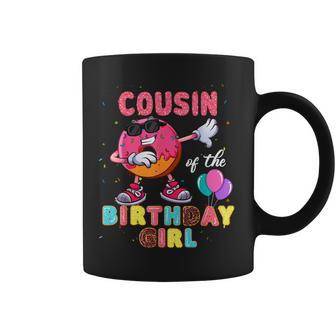 Cousin Of The Birthday Girl Donut Dab Birthday Coffee Mug | Mazezy