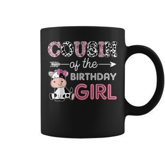 Cousin Of The Birthday Girl Farm Cow Cousin Matching Family Coffee Mug - Seseable