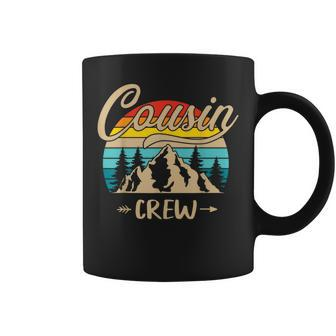 Cousin Crew Camping Sunset Summer Camp Retro Matching Trip Coffee Mug | Mazezy
