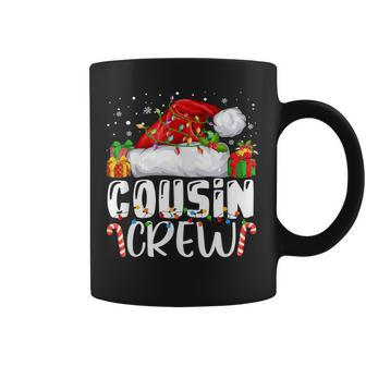 Cousin Crew Christmas Santa Hat Lights Pajamas Xmas Coffee Mug | Mazezy