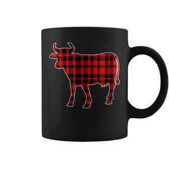 Cow Buffalo Plaid Costume Cow Lover Gift Xmas Coffee Mug | Mazezy