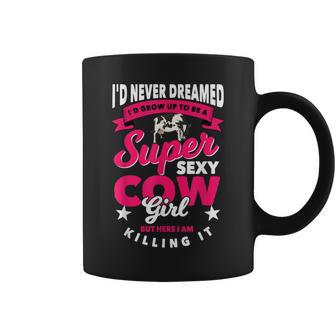 Cow Girl Great Gift Cows Farmer Farming Women Coffee Mug | Mazezy
