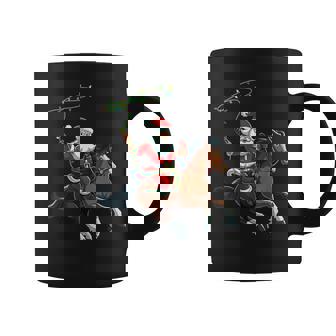 Cowboy Santa Riding A Horse Christmas Coffee Mug - Thegiftio