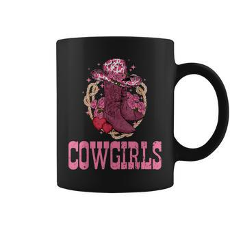 Cowgirls Pink Cowboy Hat Boots Western Cowgirls Rodeo Rodeo Funny Gifts Coffee Mug | Mazezy