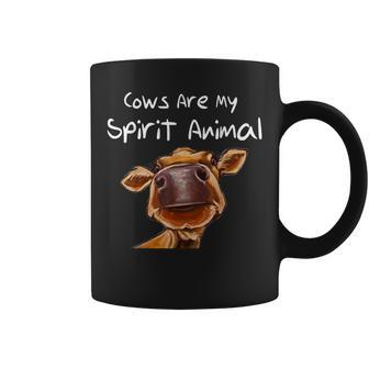 Cows Are My Spirit Animal Cute Cow Saying For Cow Lovers Coffee Mug | Mazezy