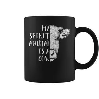 Cows Clothes Cattle Farmer Gift My Spirit Animal Is A Cow Coffee Mug | Mazezy UK
