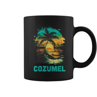 Cozumel Mexico Tropical Sunset Beach Souvenir Vacation Coffee Mug - Seseable