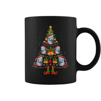Crabeater Seal Santa Hat Christmas Tree Light Xmas Pajama Coffee Mug | Mazezy