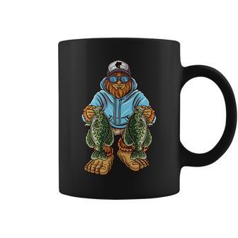 Crappie Fishing Bigfoot Panfishing Fishermen Coffee Mug - Seseable
