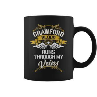Crawford Blood Runs Through My Veins Coffee Mug - Seseable