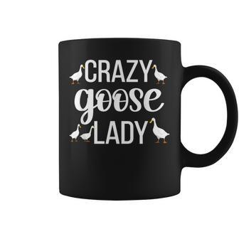 Crazy Goose Lady Funny Goose Mom Goose Lover Coffee Mug | Mazezy