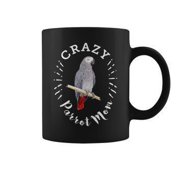 Crazy Parrot Mom African Gray Parrot Coffee Mug | Mazezy