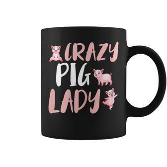 Crazy Pig Lady Piglet Farm Coffee Mug - Seseable
