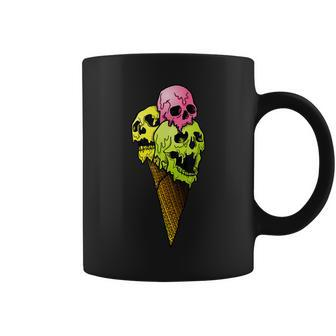 Creepy Skulls Icecream Horror Colorful Halloween Halloween Coffee Mug | Mazezy
