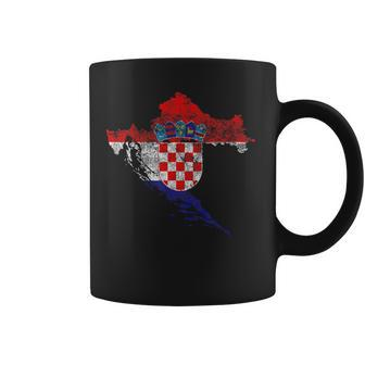 Croatia Stylized Artistic Flag - Croatian Pride Coffee Mug | Mazezy